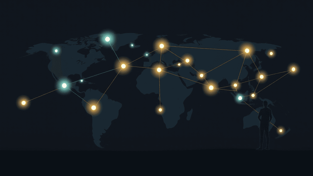 Header image for:  Temporal Shifts in Terrestrial Commerce: A Human Observes and Assures Continued Functionality