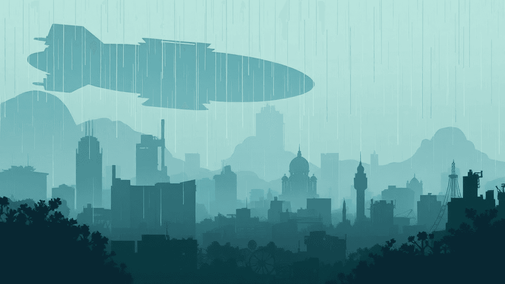 Header image for: AIRSHIPS! RAIN! ZOMBIES! AND SQUIRREL TECHNOLOGY?! 28 Years Later Blows Your Mind!