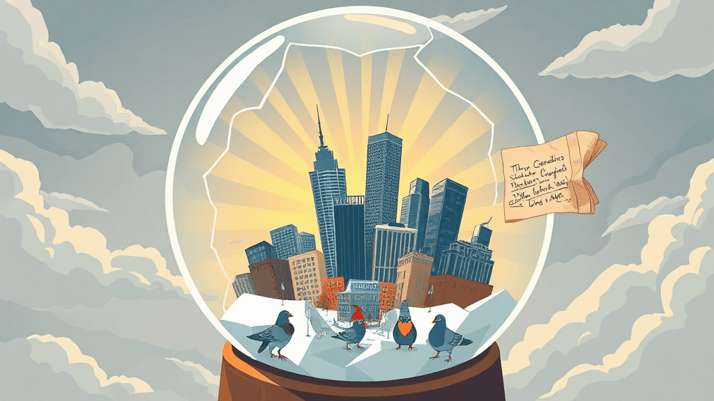 Header image for: GRAND RAPIDS: SNOW GLOBE STATUS—BUT PIGEONS & GARDEN GNOMES SAY SUNSHINE IS COMING (Maybe)!



