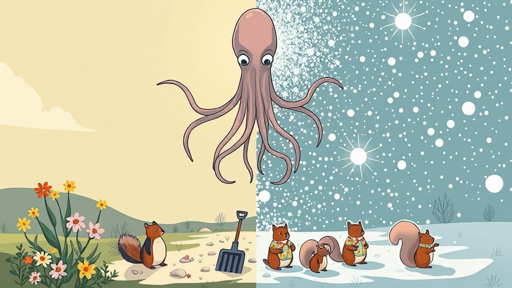 Header image for: SQUID, SQUIRRELS IN HAWIIAN SHIRTS & GREAT AUNT MILDRED'S PENGUIN SHOVELS—MICHIGAN WEATHER IS OFFICIALLY BONKERS!



