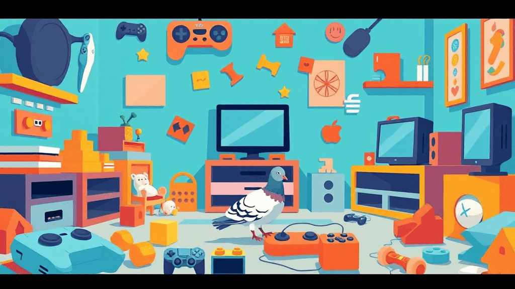 Header image for: TOYS ARE ALIVE I TELL YA—PIGEONS PLAYING VIDEO GAMES & MY AUNT MILDRED IS STILL WAITING FOR HER KNITTING MOMENT!
