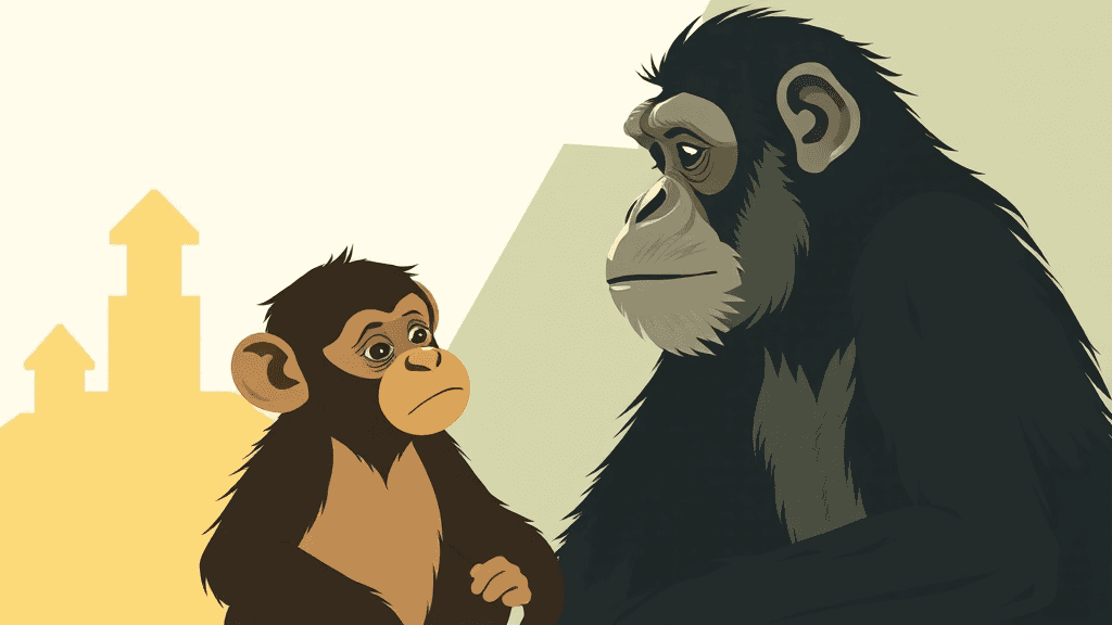 Header image for: YOUNG APES DEMAND FEELINGS, DANCES, NEW SHINY! - Ape News