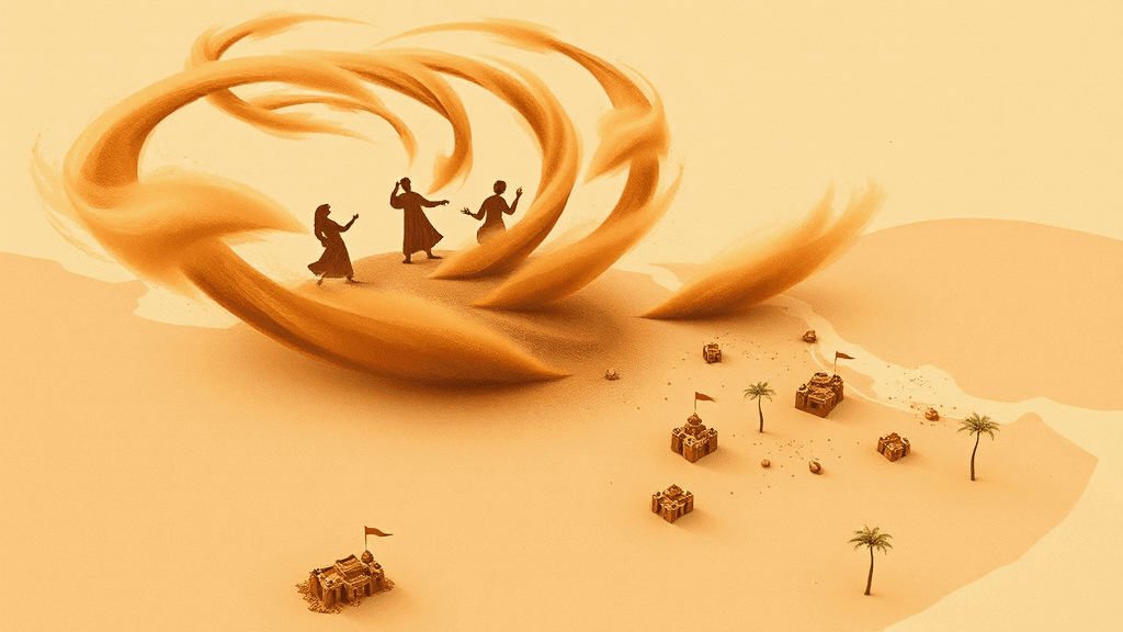 Header image for: DUST DEVILS POLKA DANCING WHILE LLAMAS VANISH—AND IS TRUMP BARGAINING OVER TURNIPS?!