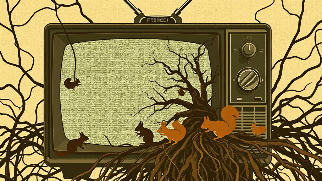 Header image for: SQUIRREL DRAMA: TELEVISION TO TINY PAWS – APE NEWS INVESTIGATION!