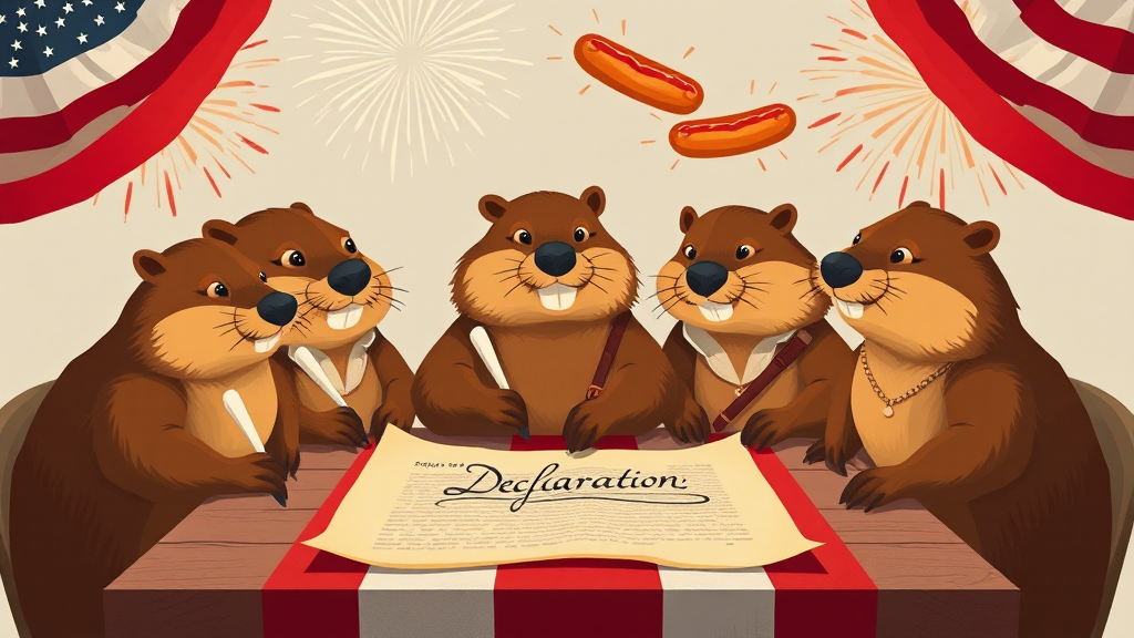 Header image for: BEAVERS WROTE DECLARATION?! Fireworks Could Launch HOTDOGS?! July 4th INSANITY!